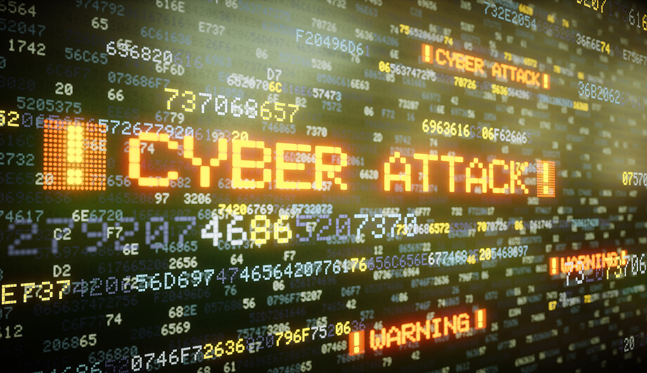 Cyber Attack Warning screen